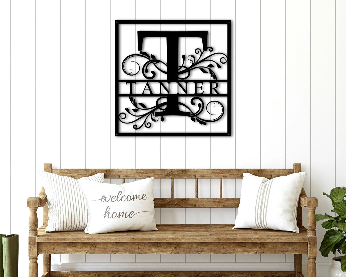 Metal Name Sign For House Last Name Metal Sign Family Name Sign House Name Sign Outdoor Sign Door Sign Rustic Signmetal Sign For Home - 8 inches - metal sign