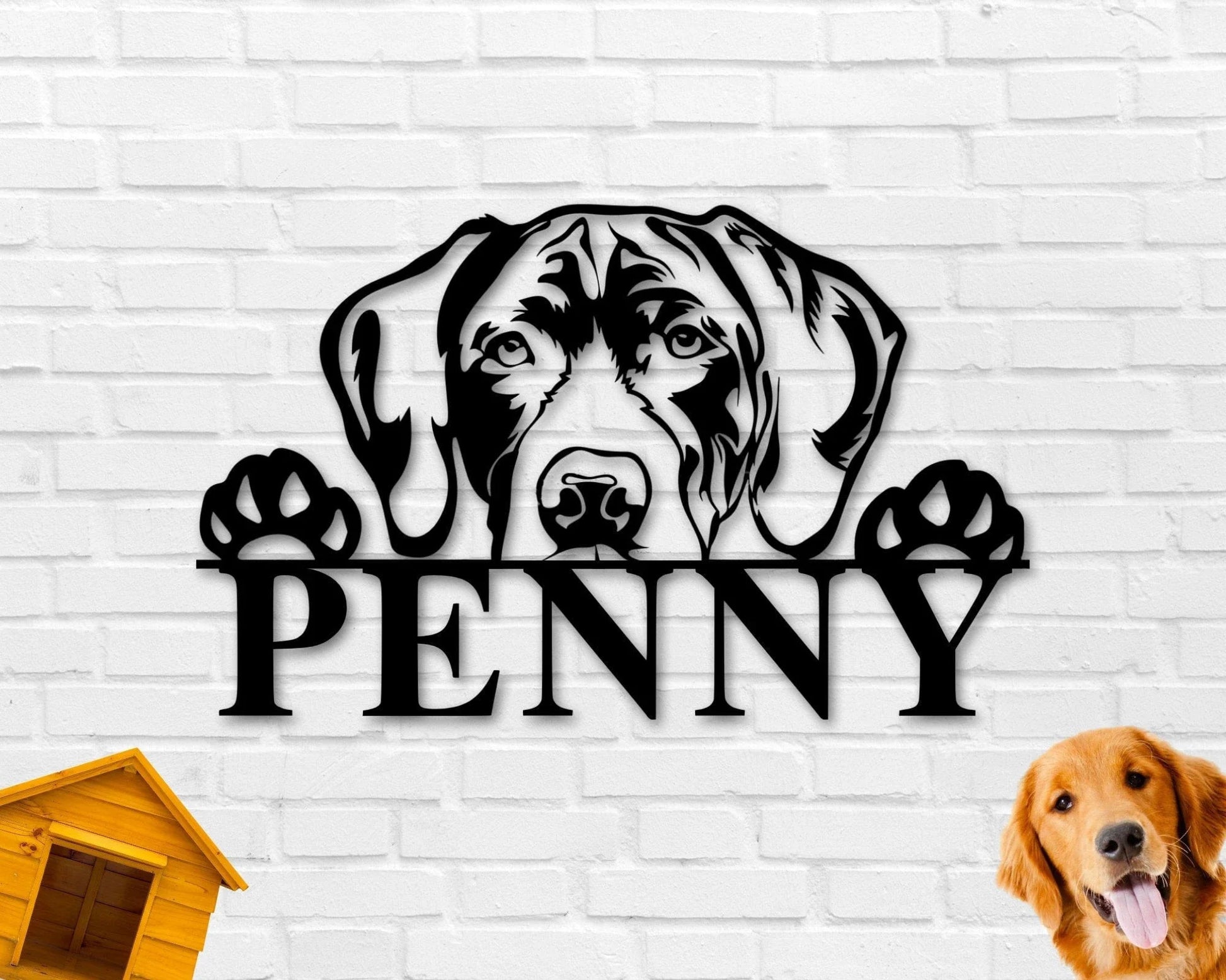 German Shorthair Dog Sign German Shorthair Metal Sign German Shorthair Name Sign Pet Name Sign Dog Lover Sign Gift For Pet Owner Dog - 8 inches - metal sign