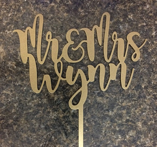 Made To Order Cake Topper Mr. & Mrs. Metal Approx 7 Metal Sign Cut Metal Sign Wall Metal Sign - 8 inches - metal sign