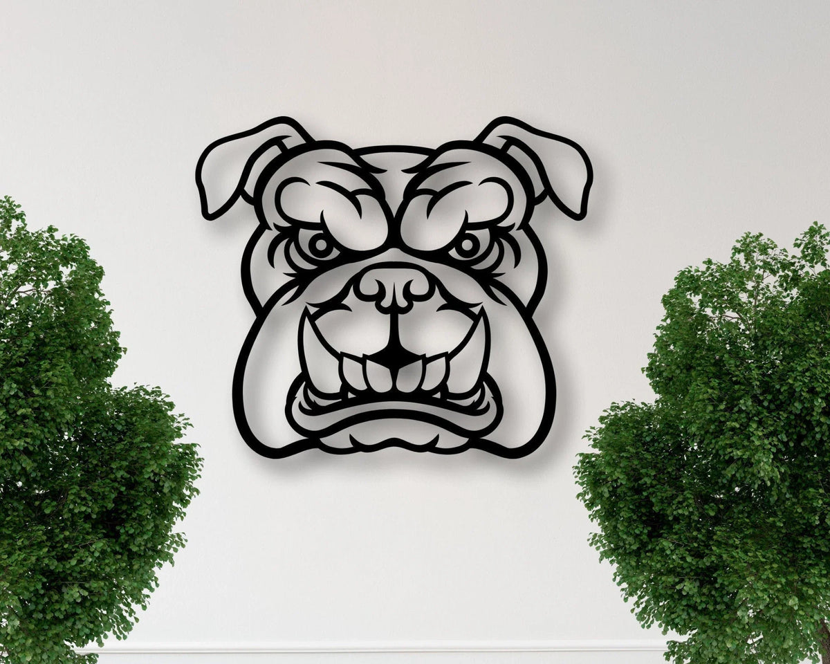 Bulldog Bulldogs Metal Sign Bulldogs Door Hanger Dog Metal Art Bulldog Fans Metal Decorenglish Bulldog Art Metal Signs - 8 inches - metal sign