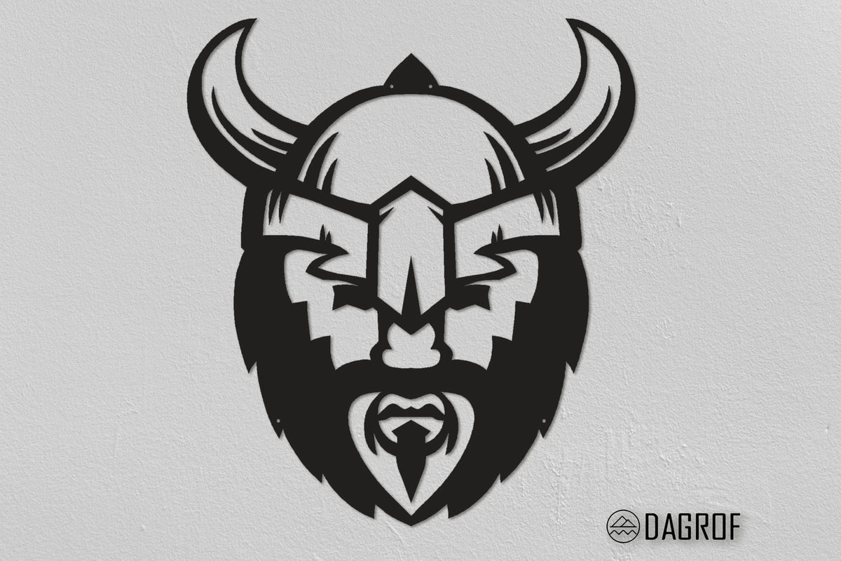 Viking Head Christmas Gifts Viking Wall Decor Viking Symbols Of Protection Viking Metal Sign Housewarming Gifts - 8 inches - metal sign