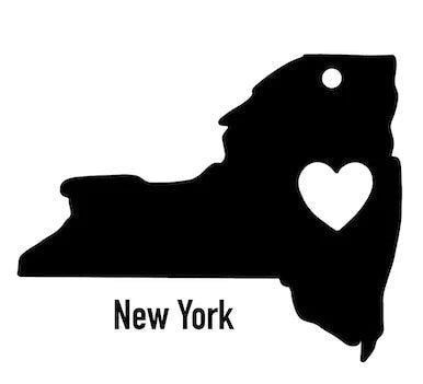 New York State Ornament Cut Metal Sign Wall Decor Metal Sign Metal Art - 8 inches - metal sign