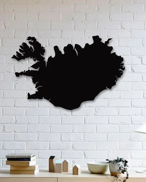Iceland Map Metal Wall Decor Christmas Gifts Europen Maps Country Maps Metal Modern ation Ideas - 8 inches - metal sign