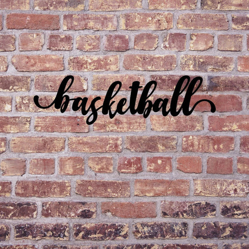 Basketball Sign Cut Metal Sign Wall Decor Metal Sign Metal Art - 8 inches - metal sign