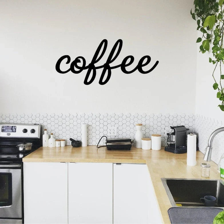 Coffee Coffee Wall Decor Metal Wall Decor Coffee Words 008 - 8 inches - metal sign