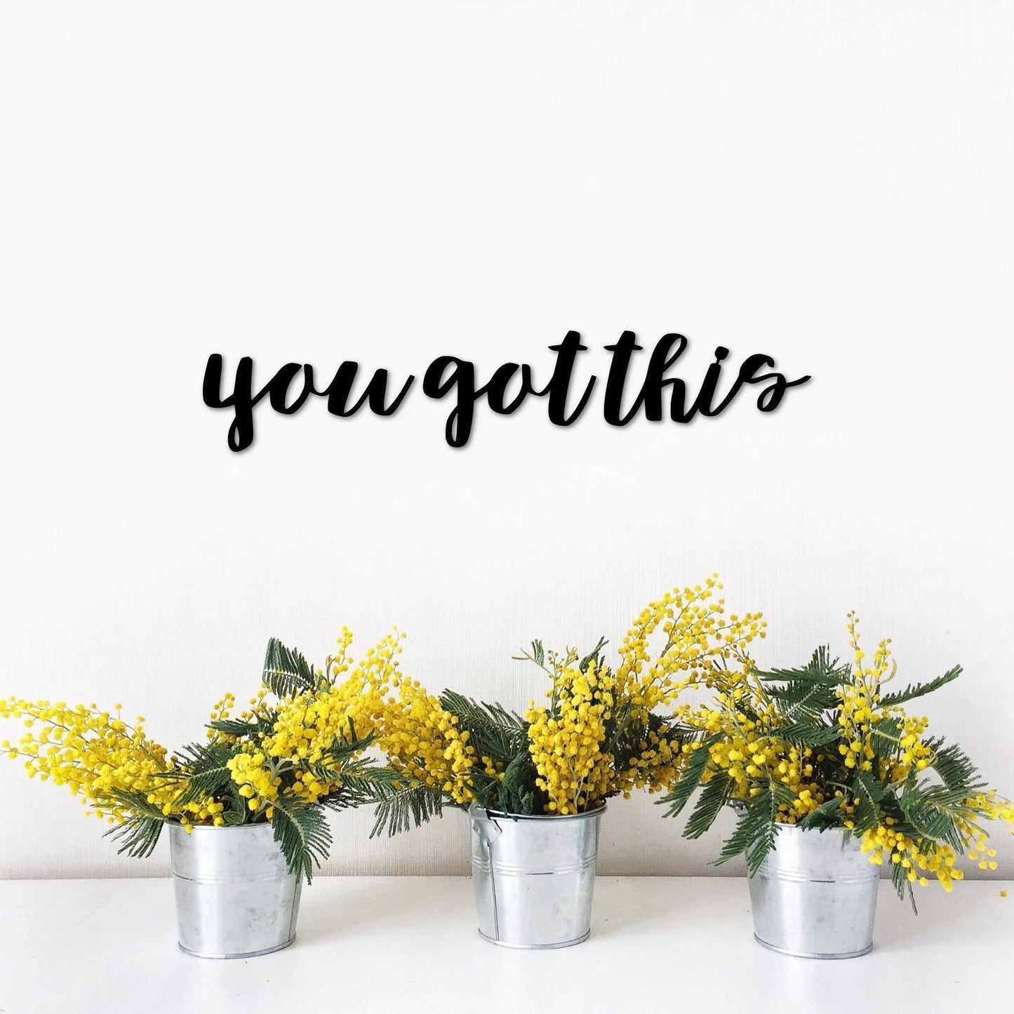 You Got This Sign Metal Word Art Motivational Wall Quote Inspirational Office Decor Kids Room Wall Hanging Wall Words - 8 inches - metal sign