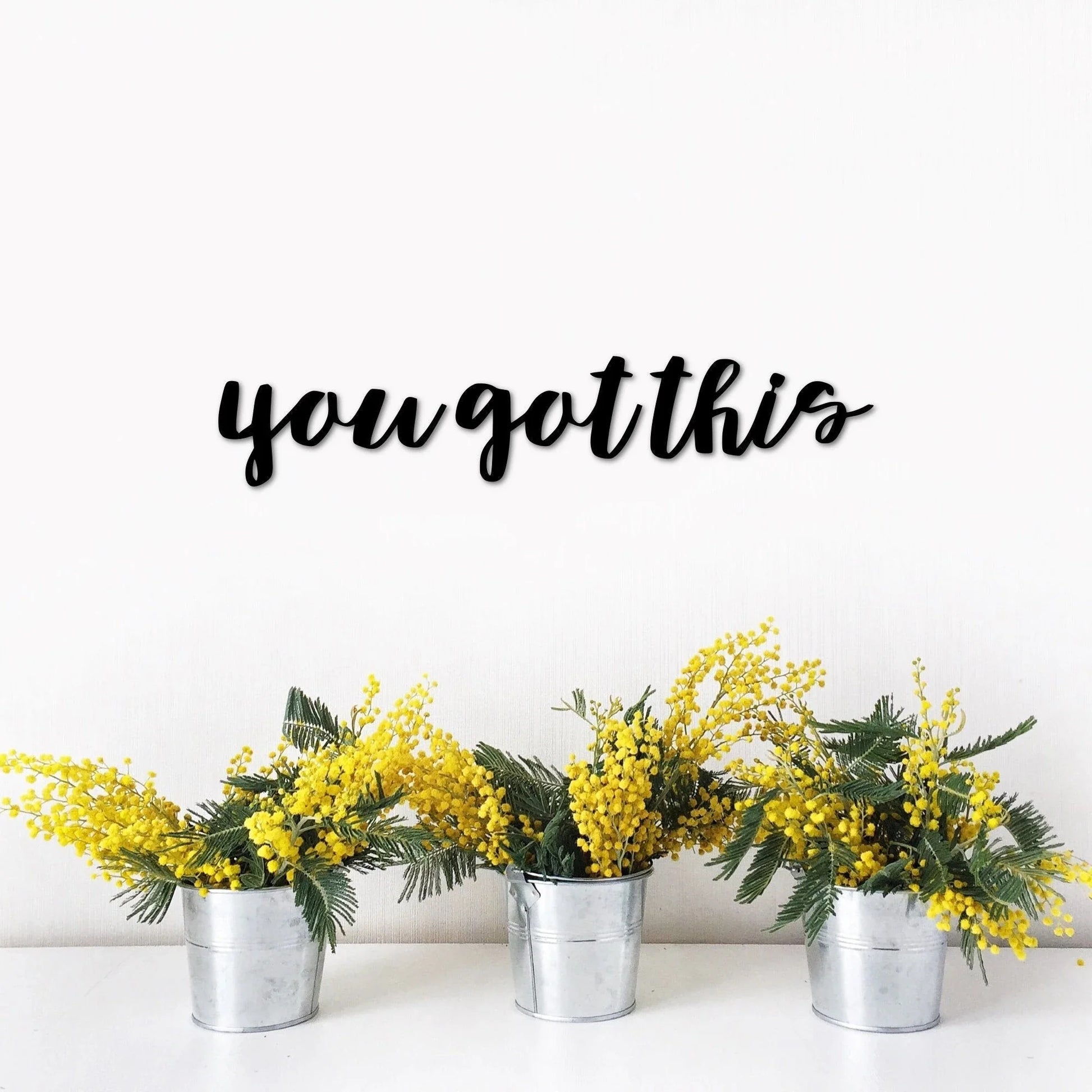 You Got This Sign Metal Word Art Motivational Wall Quote Inspirational Office Decor Kids Room Wall Hanging Wall Words - 8 inches - metal sign