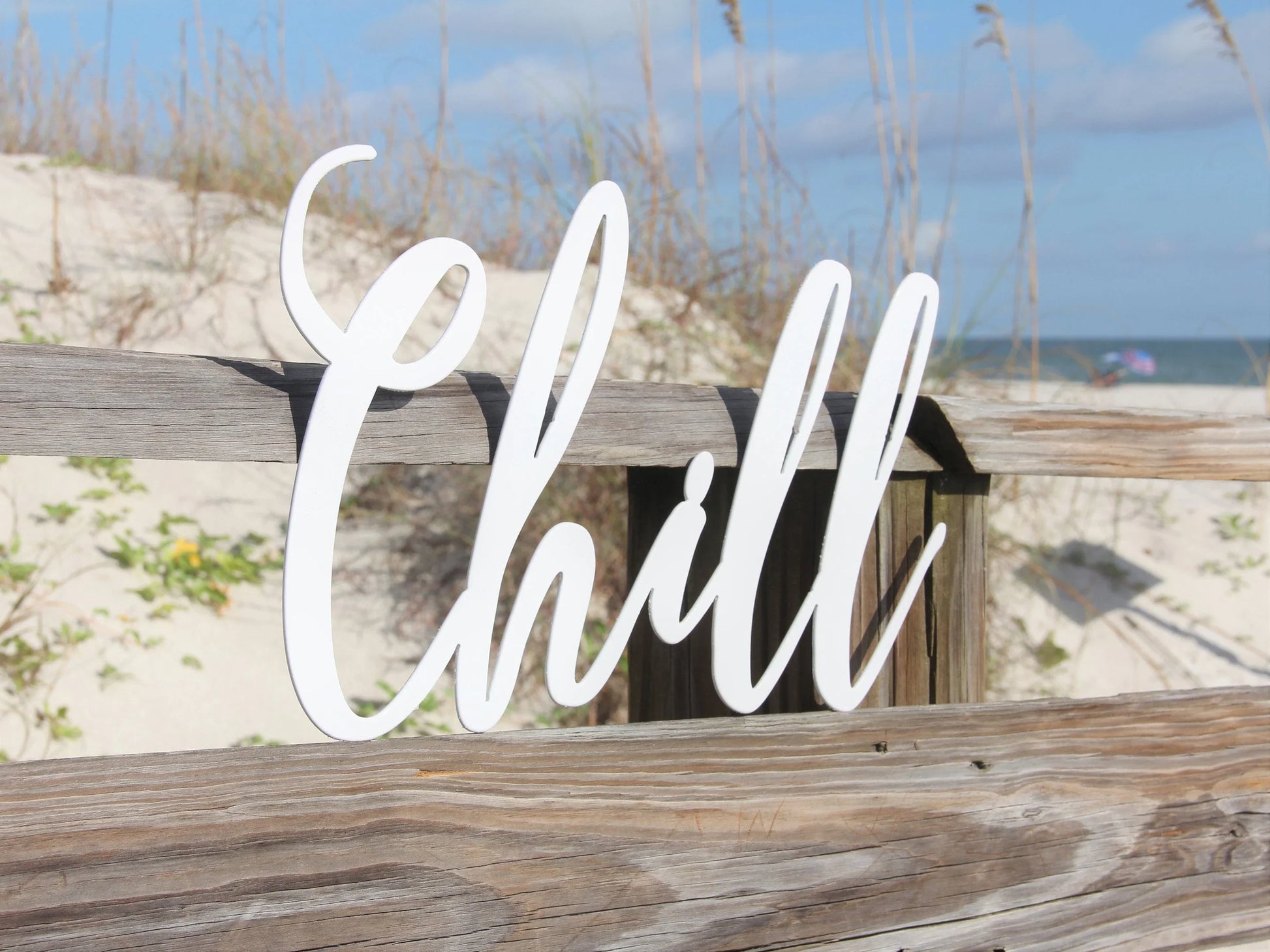 Chill Sign Chill Word Decor Chill Calligraphy Decor Modern Chill Sign - 8 inches - metal sign