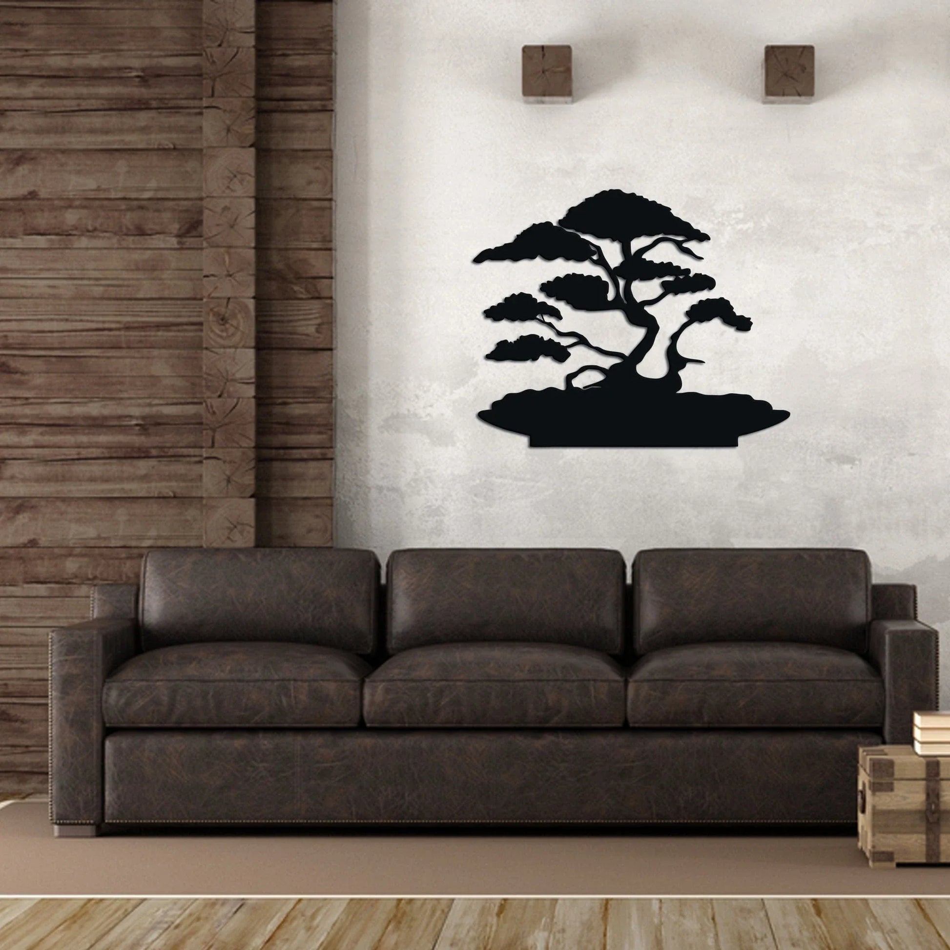Bonsai Tree Of Live Bonsai Tree Tree Sculpture Bonsai Tree Hanging Art Bonsai Art Unique Tree Feng Shui Zen Art - 8 inches - metal sign