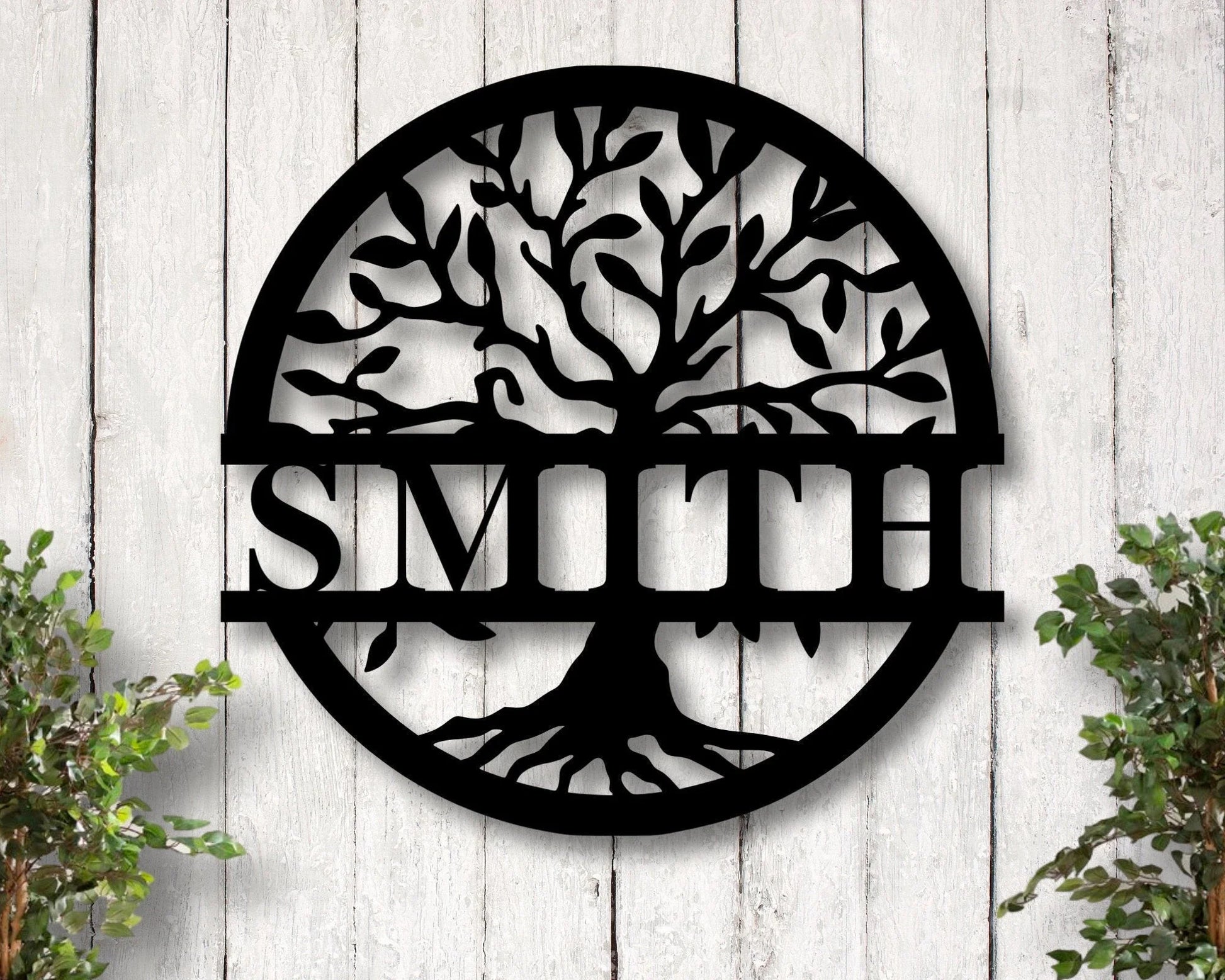 Tree Of Life Metal Sign Metal Tree Sign Last Name Metal Sign Family Last Name Sign Tree Of Life Tree Last Name Sign Name Tree Sign - 8 inches - metal sign