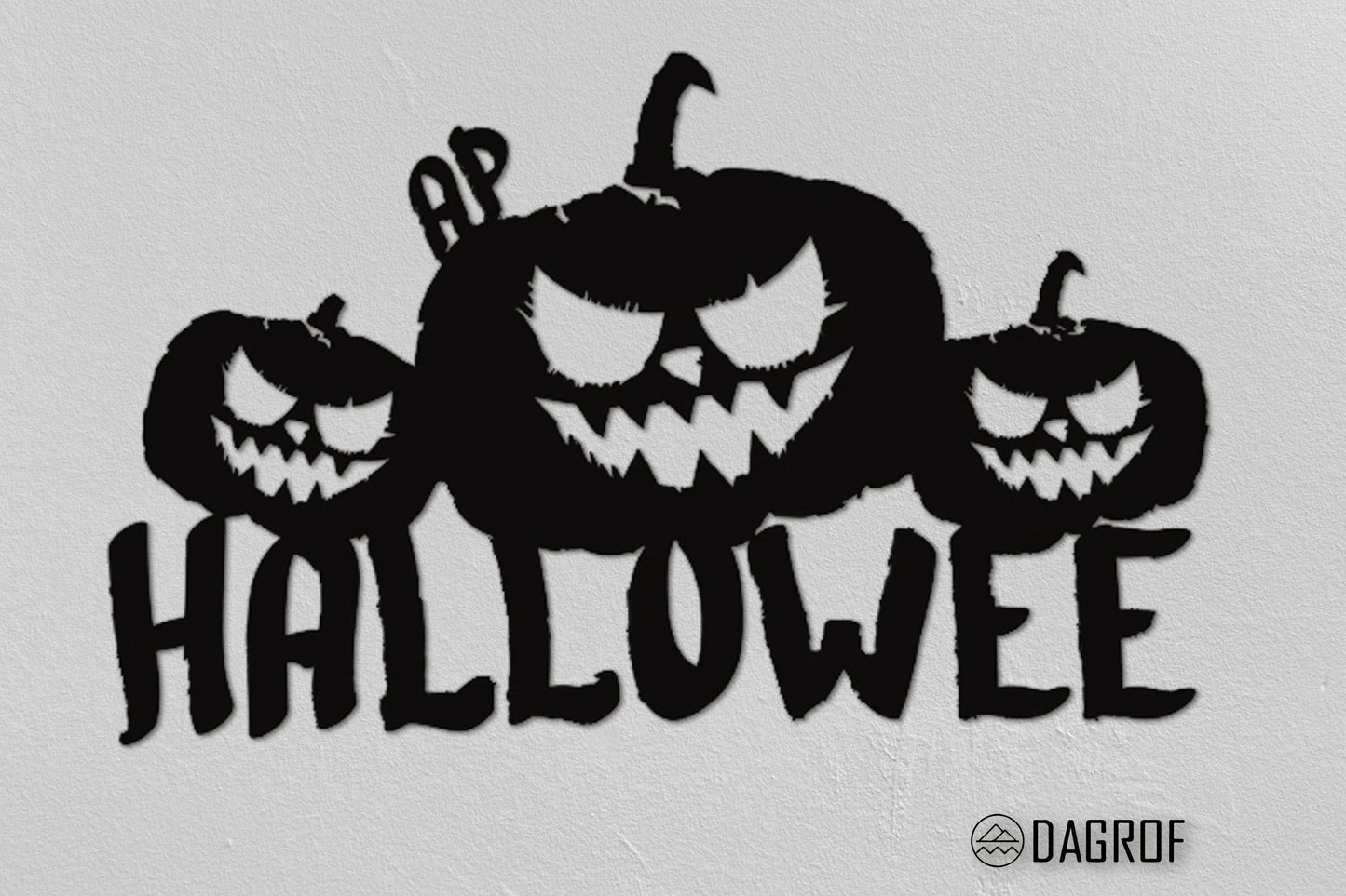 Halloween Metal Wall Decor Pumpkin Decor Halloween Party Above Couch Wall Decor - 8 inches - metal sign