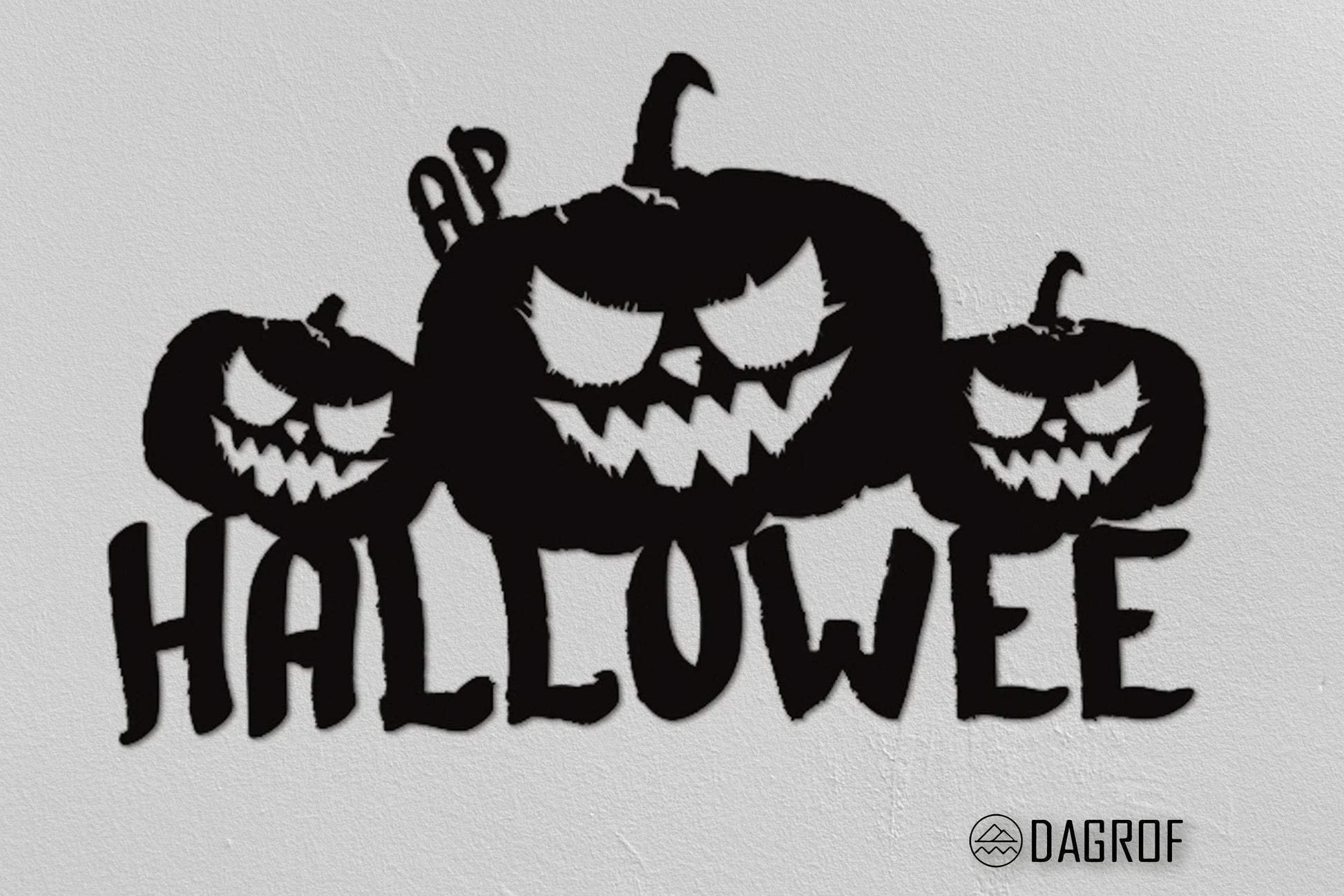 Halloween Metal Wall Decor Pumpkin Decor Halloween Party Above Couch Wall Decor - 8 inches - metal sign