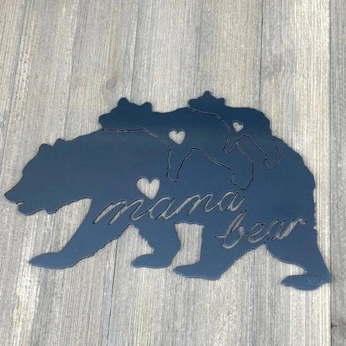 Mama Bear Metal Sign Cutout Cut Metal Sign Wall Metal Art - 8 inches - metal sign