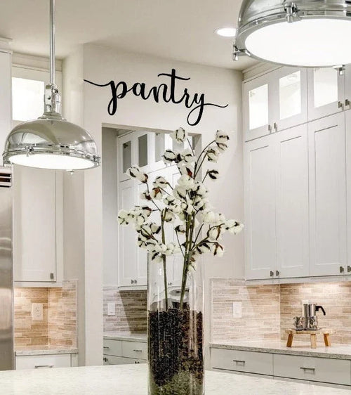 Pantry Script Sign Cut Metal Sign Wall Decor Metal Sign Metal Art - 8 inches - metal sign
