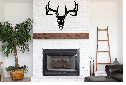 Deer Skull Metal Sign Cutout Cut Metal Sign Wall Metal Art - 8 inches - metal sign