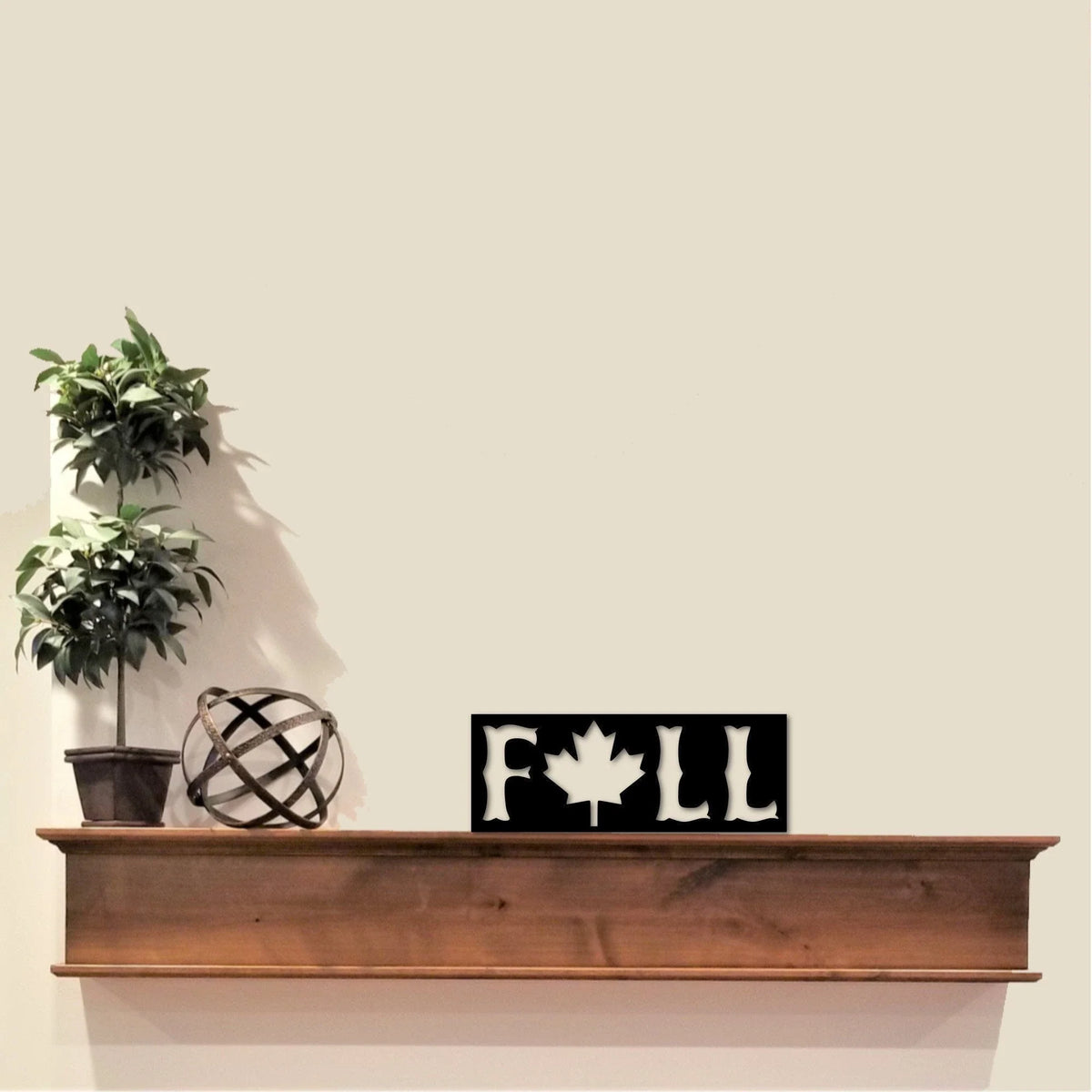 Metal Fall Sign Wall Decor Autumn Leaves Sign Fall Metal Cutout Front Door Decor Porch Sign Fall Gift Fall Kitchen Decor - 8 inches - metal sign