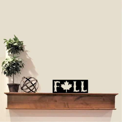Metal Fall Sign Wall Decor Autumn Leaves Sign Fall Metal Cutout Front Door Decor Porch Sign Fall Gift Fall Kitchen Decor - 8 inches - metal sign