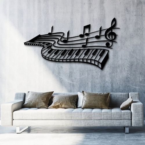 Music Notes Women Days Gift Metal Wall Decor Music Time Music Decor Living Room Decoration Wall Hangings Music Gift - 8 inches - metal sign