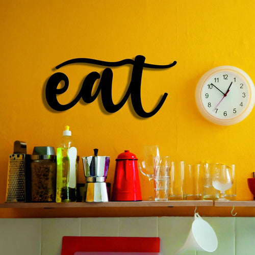 Eat Metal Sign Eat Sign Metal Words Metal Wall Decor Metal Signs Housewarming Gift - 8 inches - metal sign