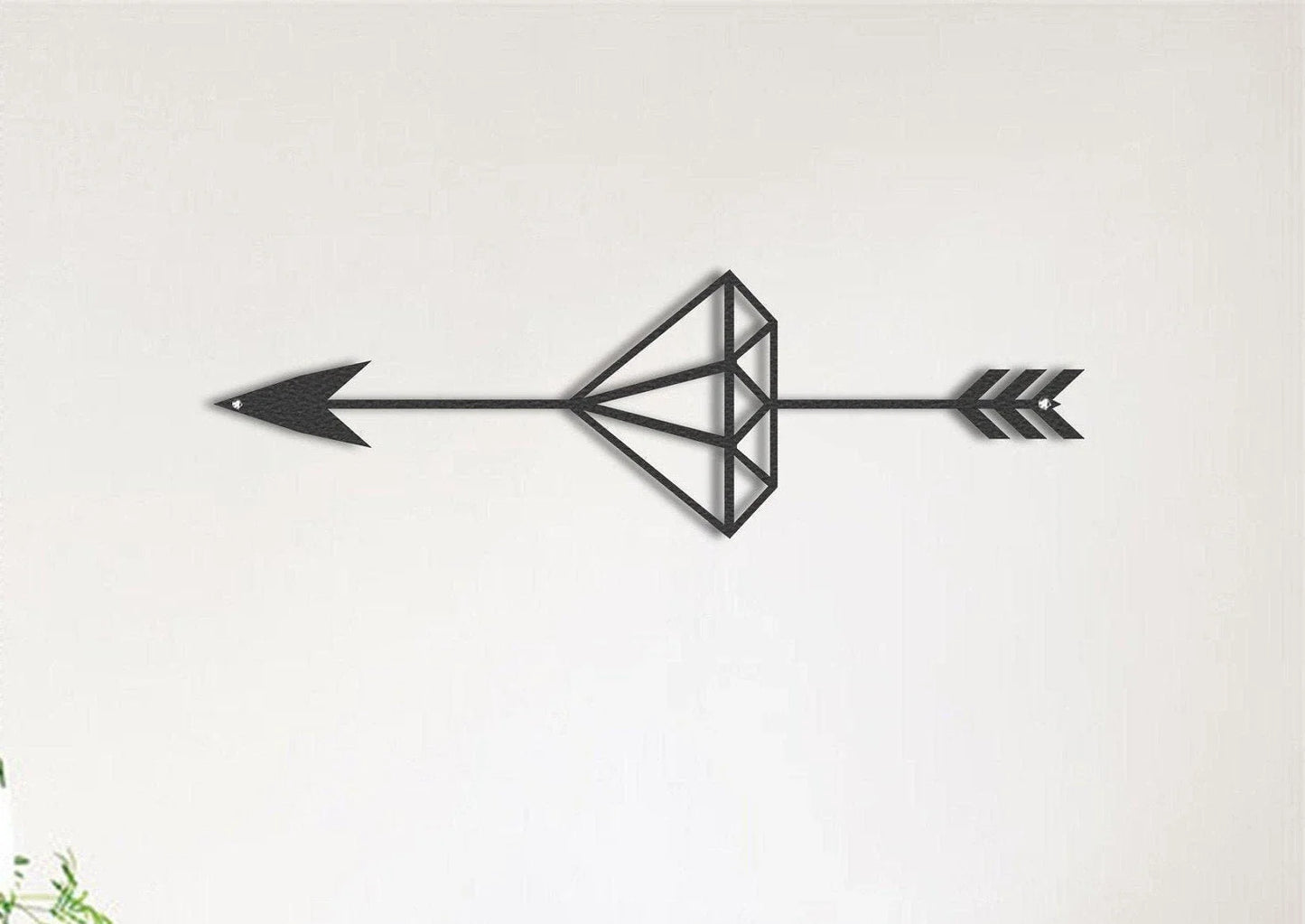 Diamond Metal Arrows Metal Wall Decor Metal Wall Sign Metal Wall Hangings Housewarming Gift - 8 inches - metal sign