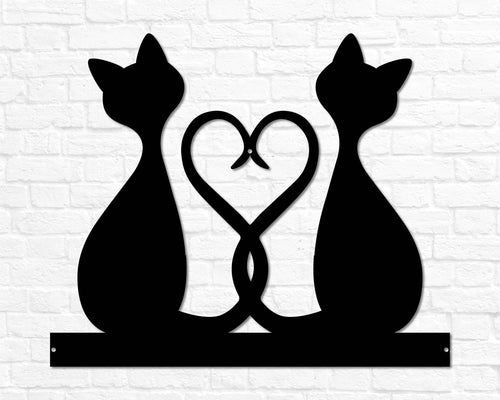 Cat Metal Cat Gifts For Cat Lover Gift Women Cat Sign For A Home Cat Decor Metal Cat Gift Metal Cat Sign Cat Heart Metal Cat Decor - 8 inches - metal sign