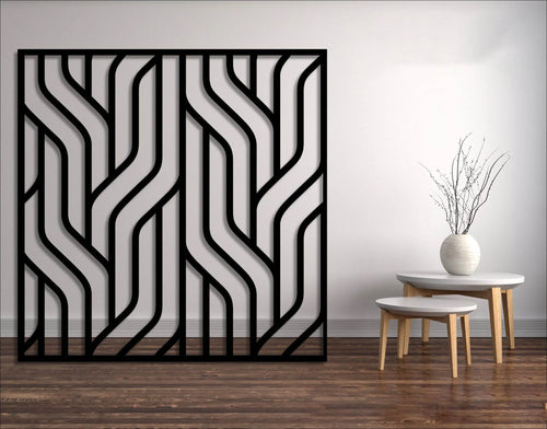 Metal Minimilist Decorative Panel Fence Privacy Screen Steel Panel Outdoor Or Indoor Dp25 - 8 inches - metal sign