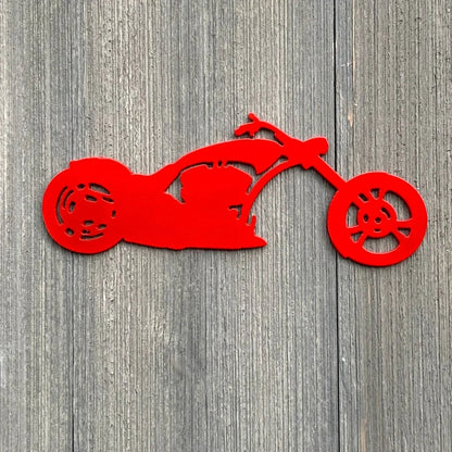Chopper Motorcycle Metal Sign Cutout Cut Metal Sign Wall Metal Art - 8 inches - metal sign