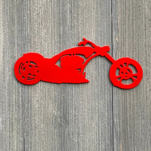 Chopper Motorcycle Metal Sign Cutout Cut Metal Sign Wall Metal Art - 8 inches - metal sign