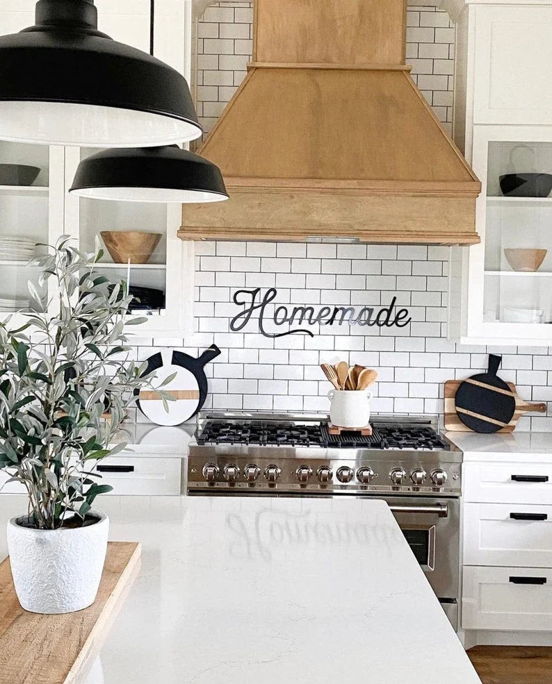 Homemade Metal Kitchen Sign Homemade Text Sign Kitchen Decor - 8 inches - metal sign