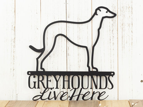 Greyhound Hound Dog Sign Metal Sign Wall Hanging Wall Decor Outdoor Sign Pet Lover Gift Sign - 8 inches - metal sign