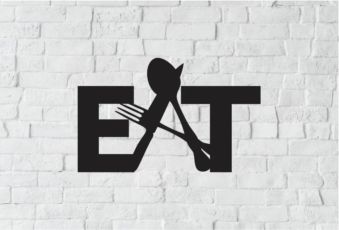 Steel Kitchen Decor Sign Kitchen Kitchen Decor Eat Kitchen Sign Eat Metal Sign Metal - 8 inches - metal sign