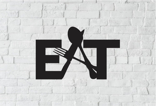 Steel Kitchen Decor Sign Kitchen Kitchen Decor Eat Kitchen Sign Eat Metal Sign Metal - 8 inches - metal sign
