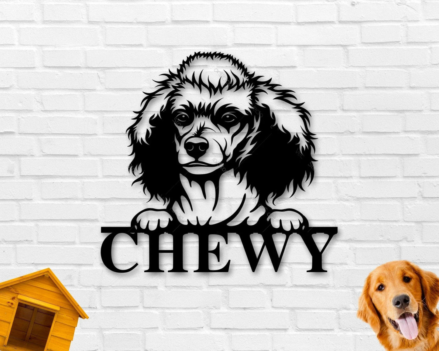 Poodle Dog Sign Poodle Metal Sign Poodle Name Sign Pet Name Sign Dog Lover Sign Gift For Pet Owner Dog Sign - 8 inches - metal sign