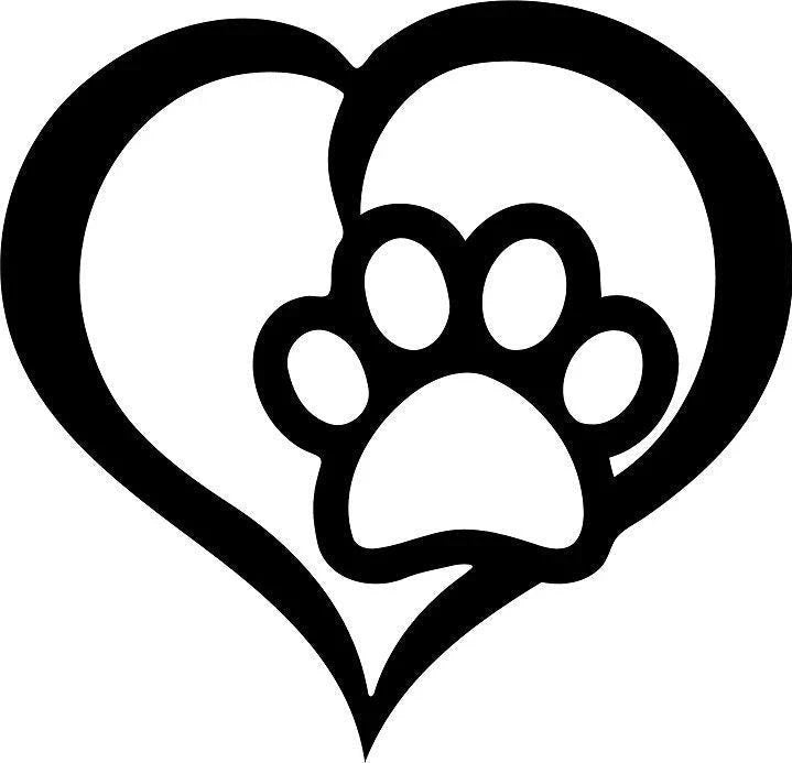 Dogs Cats Love Paw Print Heart And Paw Pet Lover Metal Sign Stainless Steel Weatherproof Wall Decor Garage Art - 8 inches - metal sign