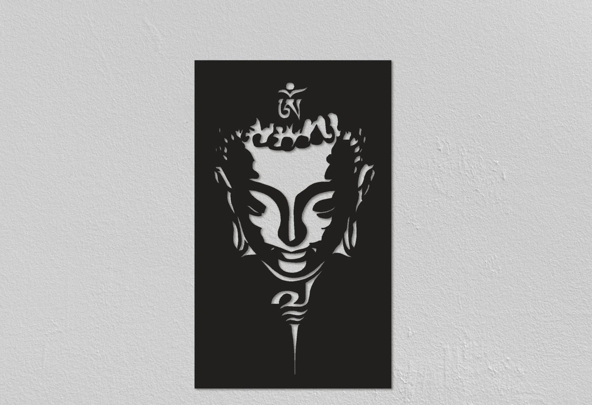 Gautama Buddha Design Christmas Gifts Home Wall Decoration Gifts For Mom Housewarming Gifts - 8 inches - metal sign