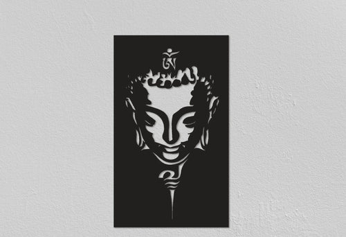 Gautama Buddha Design Christmas Gifts Home Wall Decoration Gifts For Mom Housewarming Gifts - 8 inches - metal sign