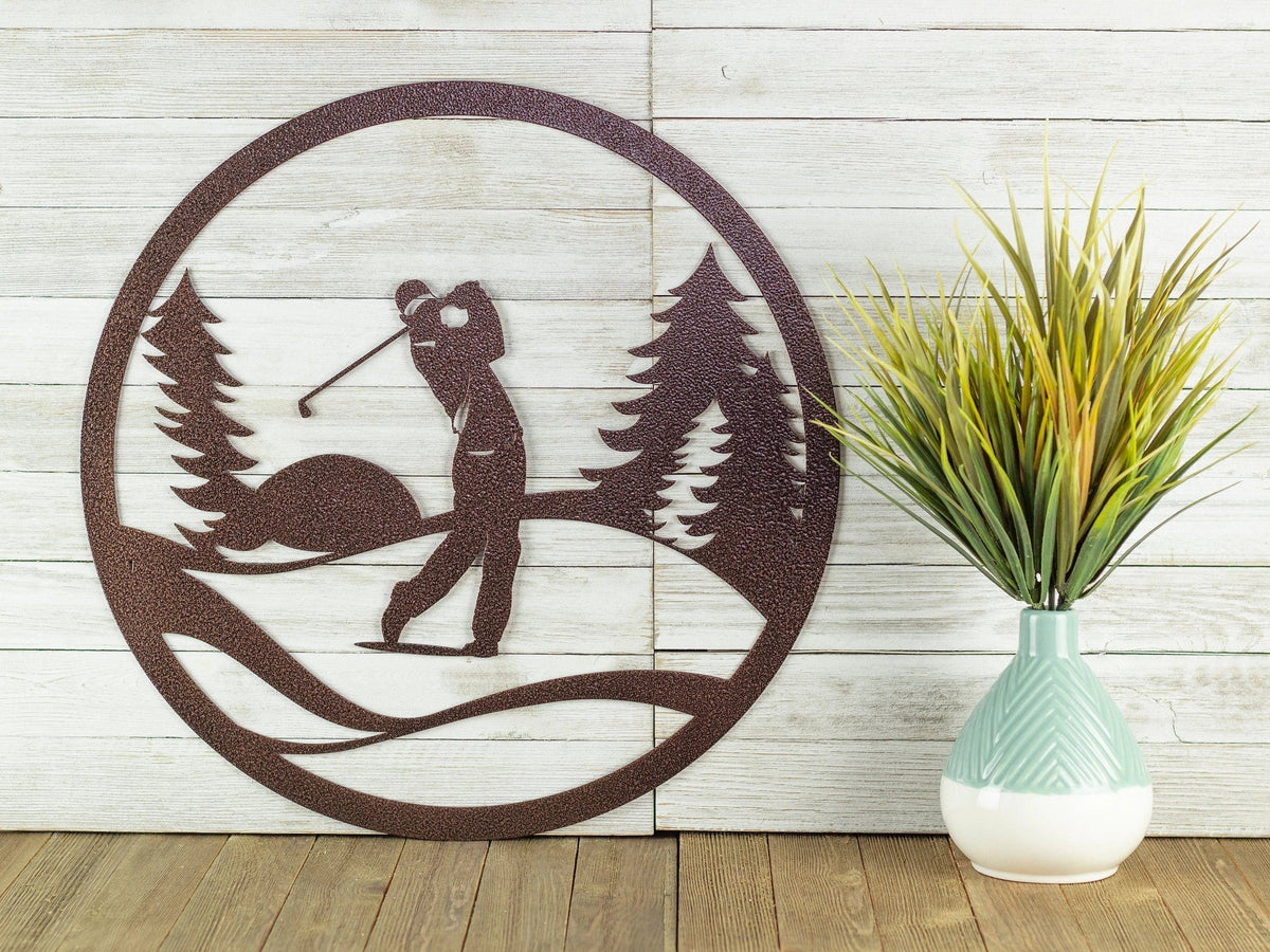 Golf Fathers Day Gift Golf Decor Metal Sign Outdoor Sign Golfer Gift Golf Gift Laser Cut Steel - 8 inches - metal sign