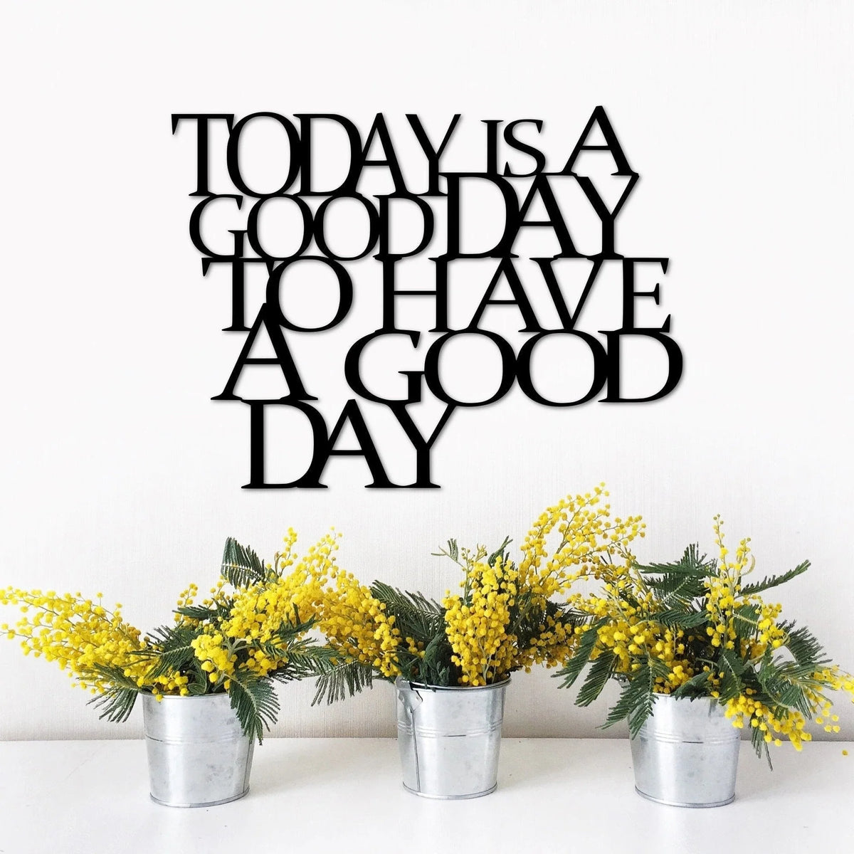 Today Is A Good Day To Have A Good Day Sign Inspirational Metal Wall Decor Metal Wall Quote For Office Or Home Wall Saying - 8 inches - metal sign