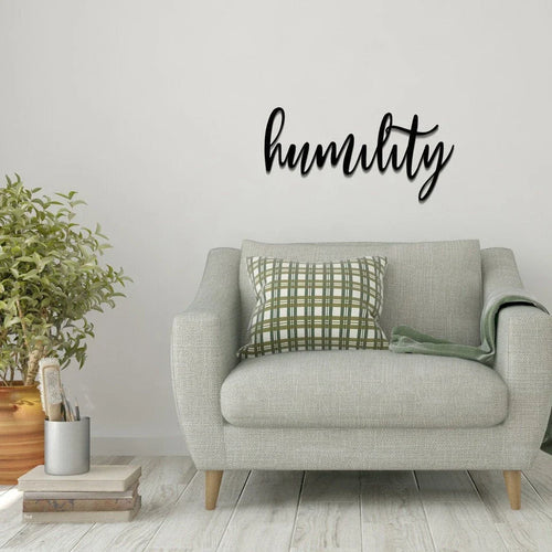 Humility Humility Metal Wall Decor Humility Metal Sign For Home Inspirational Housewarming Gift - 8 inches - metal sign