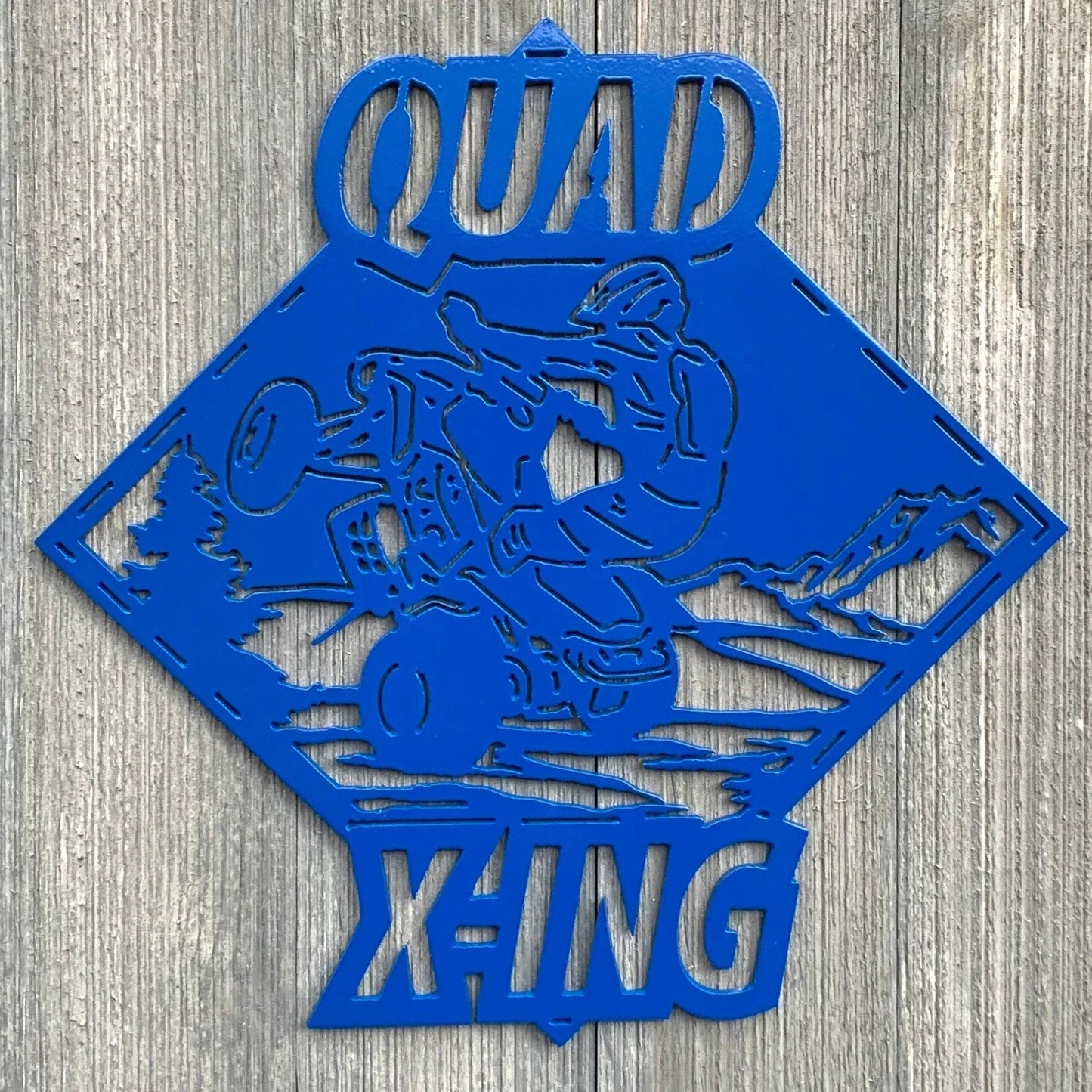 Quad Xing Metal Sign Cutout Cut Metal Sign Wall Metal Art - 8 inches - metal sign