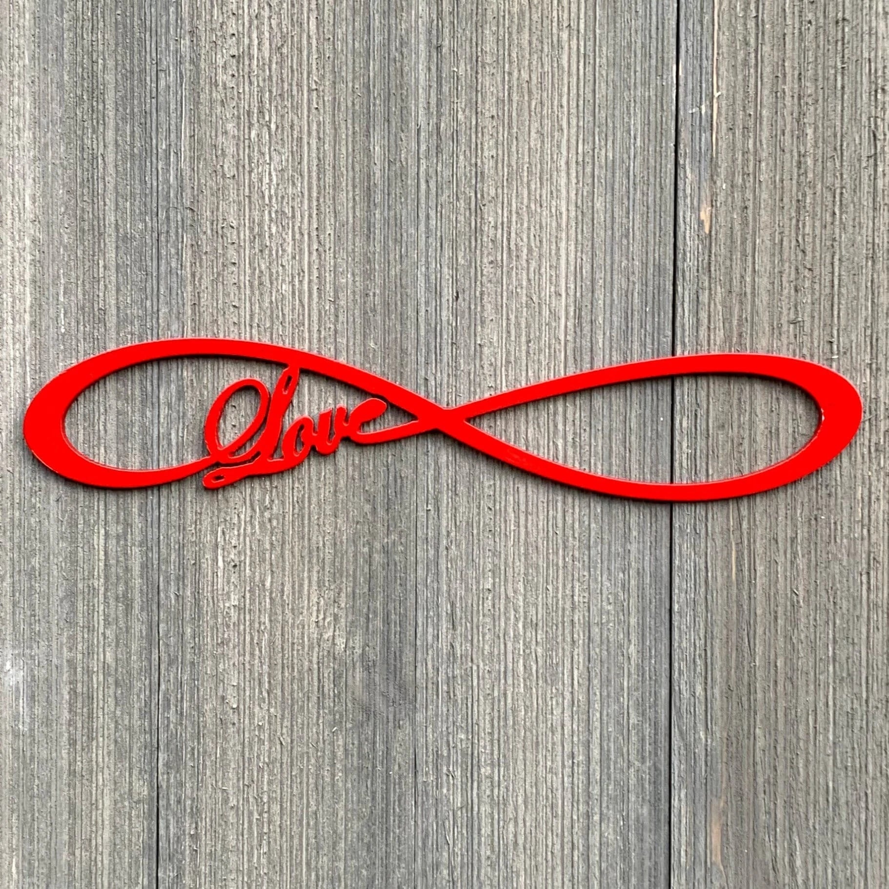 Love Infinity Sign Metal Sign Cutout Cut Metal Sign Wall Metal Art - 8 inches - metal sign