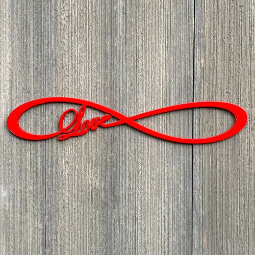 Love Infinity Sign Metal Sign Cutout Cut Metal Sign Wall Metal Art - 8 inches - metal sign