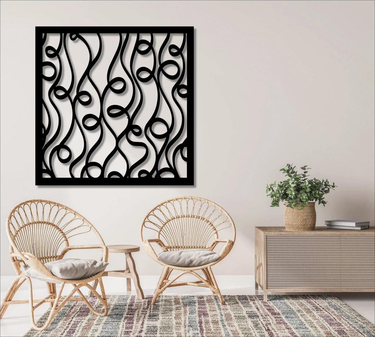 Metal Abstract Decorative Panel Fence Outdoor Or Indoor Dp31 - 8 inches - metal sign