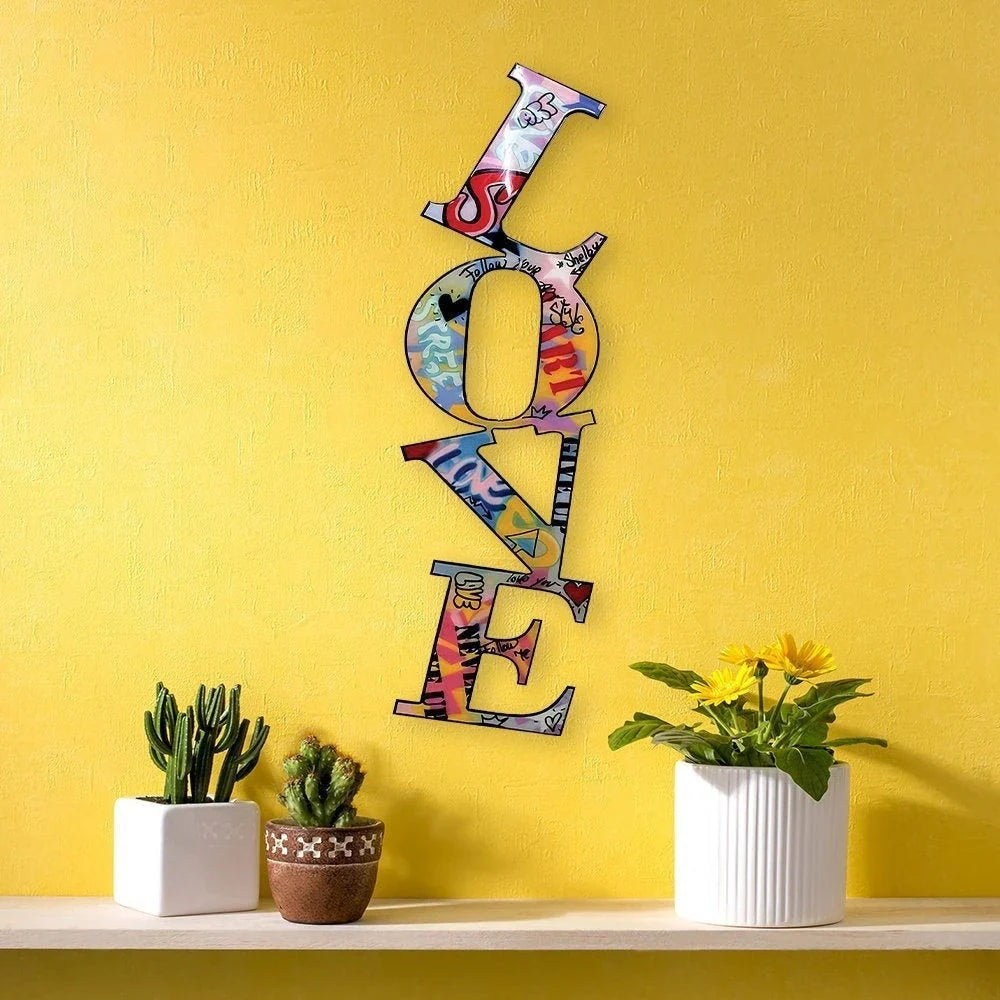 Love Letters Graffiti Metal Sign Graffiti Style Metal Wall Sign Rooms Decor Decor Housewarming Gift Gift - metal sign