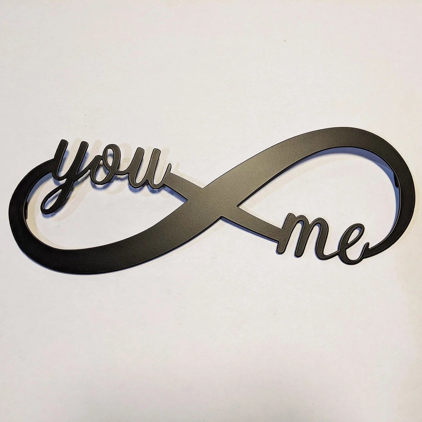 You & Me Infinity Sign Cut Metal Sign Wall Metal Art - 8 inches - metal sign