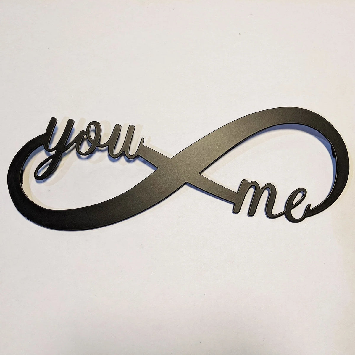 You & Me Infinity Sign Cut Metal Sign Wall Metal Art - 8 inches - metal sign