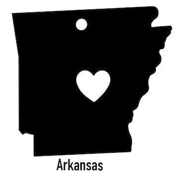 Arkansas State Ornament Cut Metal Sign Wall Decor Metal Sign Metal Art - 8 inches - metal sign