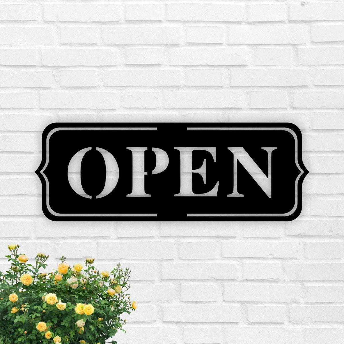 Open Sign Simple Open Sign Open Shop Sign Open Building Sign Open Decor Sign For Shopfront Cute Store Sign Open Store Metal Sign - 8 inches - metal sign