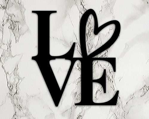 Metal Love Sign Sign For Family Love Sign Metal Love Sign printed Metal Decor Love - 8 inches - metal sign