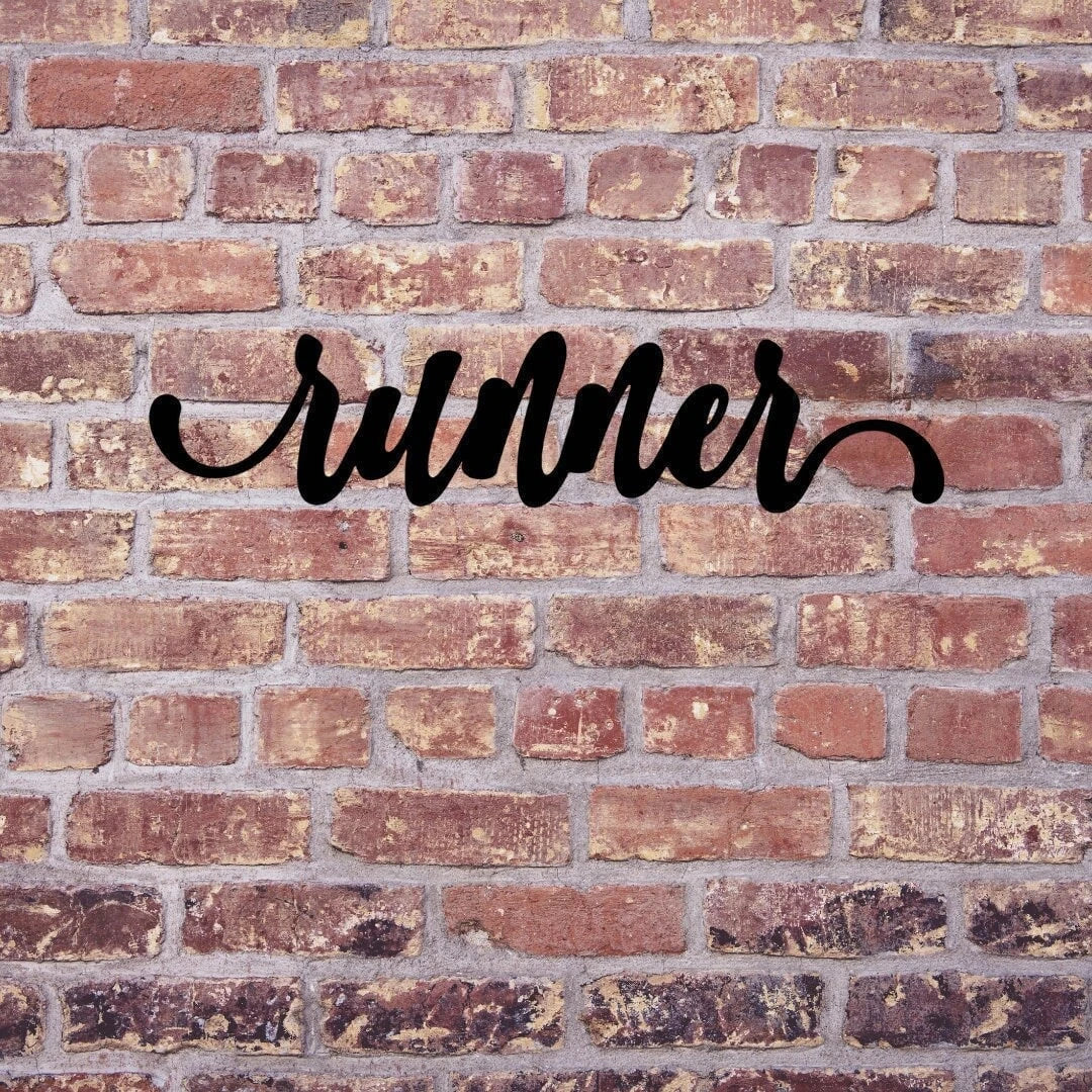 Runner Sign Cut Metal Sign Wall Decor Metal Sign Metal Art - 8 inches - metal sign